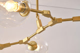 Bethel Gold Chandelier in Metal & Glass