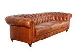 Pasargad Genuine Leather Chester Bay Tufted Sofa SOFA-3009-3-PASARGAD