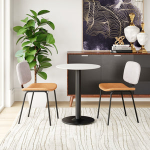 Zuo Modern Worcester 100% Polyester, 100% Polyurethane, Plywood, Steel Modern Commercial Grade Dining Chair Set - Set of 2 Beige, Brown, Black 100% Polyester, 100% Polyurethane, Plywood, Steel