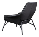 English Elm EE2840 100% Polyurethane, Plywood, Steel Modern Commercial Grade Accent Chair Black 100% Polyurethane, Plywood, Steel