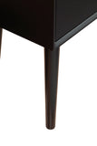 Alpine Furniture Flynn End Table, Black 966BLK-62 Black Mahogany Solids & Okoume Veneer 18 x 15 x 26.5