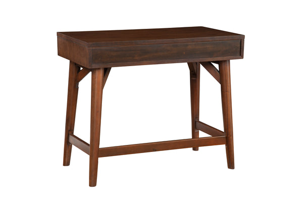 Alpine Furniture Flynn Mini Desk, Walnut 966WAL-65 Walnut Mahogany Solids & Okoume Veneer 36 x 20 x 31