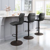 Zuo Modern Seth 100% Polyurethane, Plywood, Steel Modern Commercial Grade Barstool Vintage Black, Dark Bronze 100% Polyurethane, Plywood, Steel