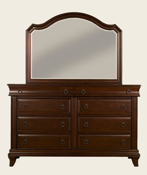 Alpine Furniture Beaumont Mirror, Cappuccino 865-3 Cappuccino Poplar Solids & Cherry Veneer 50 x 1 x 37