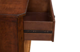 Alpine Furniture Baker 1 Drawer Nightstand w/2 Shelves, Mahogany 977-02 Mahogany Mahogany Solids & Veneer 18 x 18 x 26