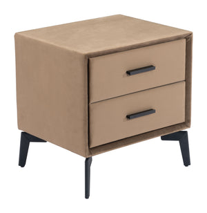 Zuo Modern Montana 100% Polyester, MDF, Plywood, Steel Modern Side Table Brown 100% Polyester, MDF, Plywood, Steel