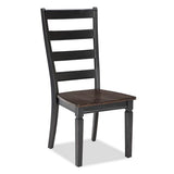 Glennwood Farmhouse Chair | Black & Charcoal - Set of 2