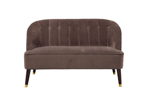 Alpine Furniture Deco Brown Button Tufted Upholstered Bench, Brown/Gold Legs 8172-2 Brown Upholstery with Brown and Gold Legs Solid Rubberwood Frame with Polyester Upholstery 51 x 30.5 x 31
