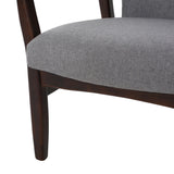 Becker Grey Fabric Arm Chair Noble House