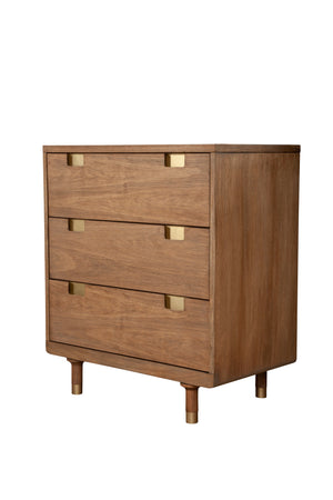 Alpine Furniture Easton Three Drawer Small Chest 2088-04 Sand Mahogany Solids & Veneer 30 x 18 x 34