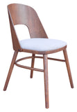EE2828 100% Polyester, Rubberwood Scandinavian Commercial Grade Dining Chair Set - Set of 2