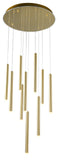 Bethel Gold LED Chandelier in Aluminum & Acrylic