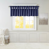 Madison Park Emilia Transitional 100% Polyester Lightweight Faux Silk Valance With Beads MP41-6320