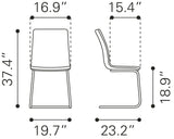 English Elm EE2768 100% Polyurethane, Plywood, Steel Modern Commercial Grade Dining Chair Set - Set of 2 Vintage Brown, Black 100% Polyurethane, Plywood, Steel