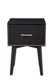 Alpine Furniture Flynn End Table, Black 966BLK-62 Black Mahogany Solids & Okoume Veneer 18 x 15 x 26.5