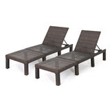 Christopher Knight Home® Jamaica Outdoor Multibrown Wicker Chaise Lounge Without Cushion - Set of 2