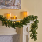 9-foot Mixed Spruce Pre-Lit Warm White LED Artificial Christmas Garland