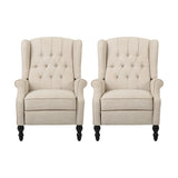 Walter Contemporary Tufted Fabric Recliner - Set of 2