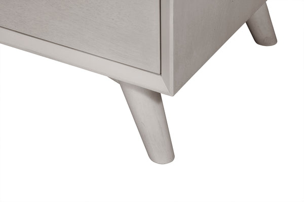 Alpine Furniture Flynn Mid Century Modern 7 Drawer Dresser, Gray 966G-03 Gray Mahogany Solids & Okoume Veneer 56 x 19 x 36.5