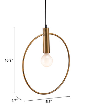 Zuo Modern Irenza Steel Modern Commercial Grade Ceiling Lamp Brass Steel