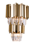 Bethel Gold Wall Sconce in Metal & Crystal