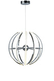 Bethel Chrome LED Chandelier in Aluminum