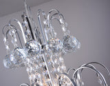 Bethel Chrome Chandelier in Metal & Crystal