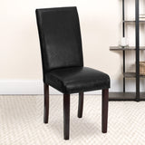 English Elm EE1385 Contemporary Parsons Chair Black EEV-11842