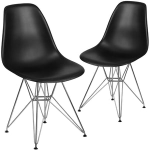 English Elm EE1839 Contemporary Commercial Grade Plastic Party Chair Black EEV-13838