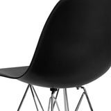 English Elm EE1839 Contemporary Commercial Grade Plastic Party Chair Black EEV-13838