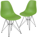 English Elm EE1839 Contemporary Commercial Grade Plastic Party Chair Green EEV-13839