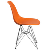 English Elm EE1839 Contemporary Commercial Grade Plastic Party Chair Orange EEV-13842