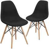 English Elm EE1840 Contemporary Commercial Grade Fabric Party Chair Genoa Black EEV-13845