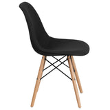 English Elm EE1840 Contemporary Commercial Grade Fabric Party Chair Genoa Black EEV-13845
