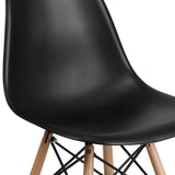 English Elm EE1841 Contemporary Commercial Grade Plastic Party Chair Black EEV-13848