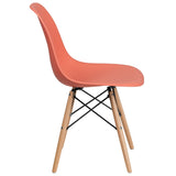 English Elm EE1841 Contemporary Commercial Grade Plastic Party Chair Peach EEV-13853