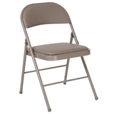 English Elm EE1026 Classic Commercial Grade Metal Folding Chair - Set of 2 Gray EEV-10627