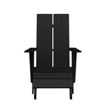 English Elm EE1035 Cottage Commercial Grade Adirondack Chair - Set of 2 Black EEV-10677