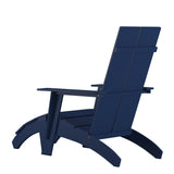 English Elm EE1035 Cottage Commercial Grade Adirondack Chair - Set of 2 Navy EEV-10679