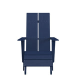 English Elm EE1035 Cottage Commercial Grade Adirondack Chair - Set of 2 Navy EEV-10679