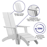 English Elm EE1035 Cottage Commercial Grade Adirondack Chair - Set of 2 White EEV-10680