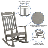 English Elm EE1036 Cottage Rocking Chair - Set of 2 Gray EEV-10682