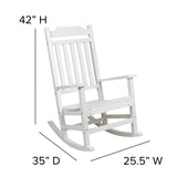English Elm EE1036 Cottage Rocking Chair - Set of 2 White EEV-10684
