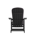 English Elm EE1037 Cottage Commercial Grade Rocking Adirondack Chair - Set of 2 Black/Gray EEV-10688