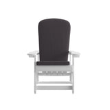 English Elm EE1037 Cottage Commercial Grade Rocking Adirondack Chair - Set of 2 White/Gray EEV-10690