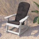 English Elm EE1037 Cottage Commercial Grade Rocking Adirondack Chair - Set of 2 White/Gray EEV-10690