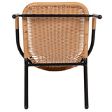 English Elm EE1047 Modern Commercial Grade Metal Patio Chair - Set of 2 Beige EEV-10716