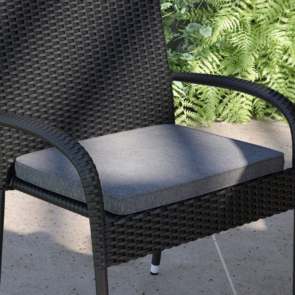 English Elm EE1052 Classic Patio Chair Cushion - Set of 2 Gray EEV-10730