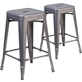 EE1231 Contemporary Commercial Grade Metal Colorful Restaurant Counter Stool [Single Unit]