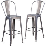 EE1237 Contemporary Commercial Grade Metal Colorful Restaurant Barstool [Single Unit]
